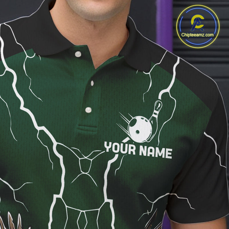Thunder Lightning Storm Custom Eagle Bowling Shirts Personalized Bowling Team Jersey