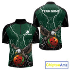 Thunder Lightning Storm Custom Eagle Bowling Shirts Personalized Bowling Team Jersey