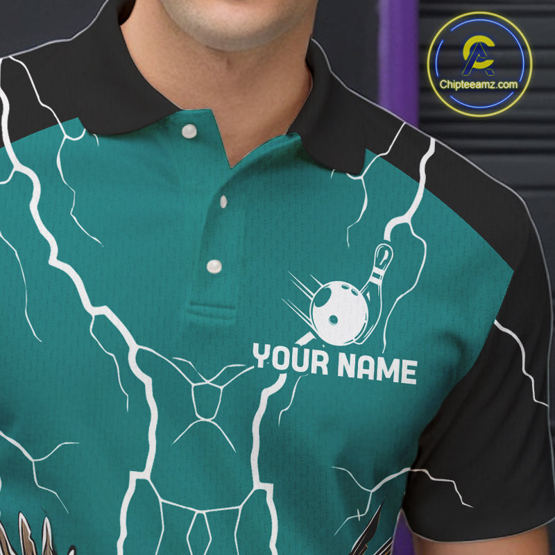 Thunder Lightning Storm Custom Eagle Bowling Shirts Personalized Bowling Team Jersey