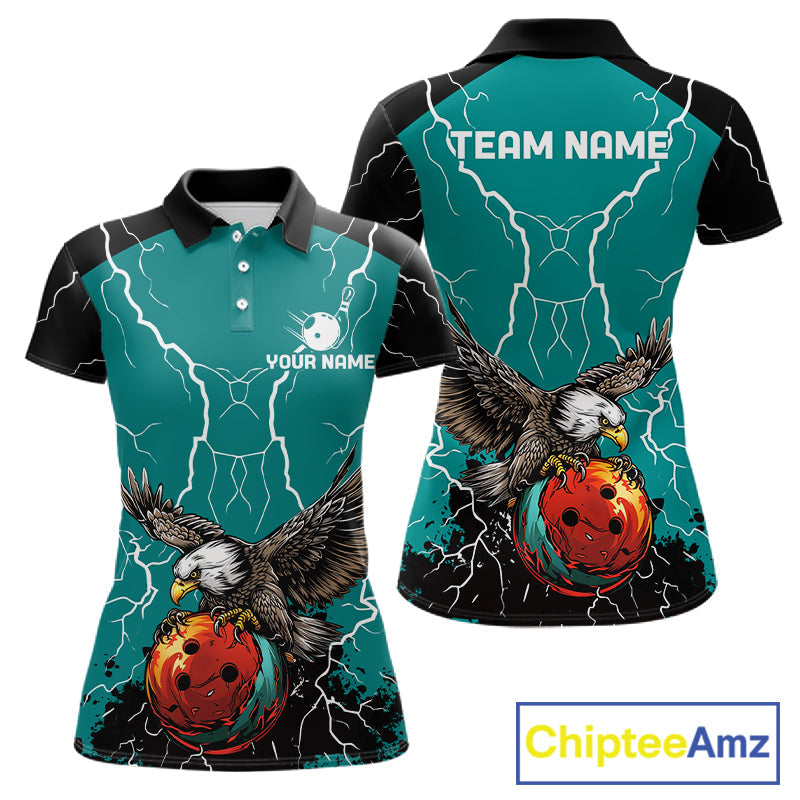 Thunder Lightning Storm Custom Eagle Bowling Shirts Personalized Bowling Team Jersey