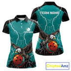 Thunder Lightning Storm Custom Eagle Bowling Shirts Personalized Bowling Team Jersey