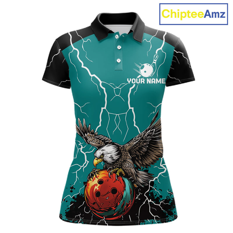 Thunder Lightning Storm Custom Eagle Bowling Shirts Personalized Bowling Team Jersey