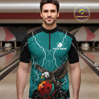 Thunder Lightning Storm Custom Eagle Bowling Shirts Personalized Bowling Team Jersey