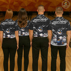 Personalized Black Funny Penguin Bowling Shirt Custom Bowling Team Jersey Polo & 1/4 Zip