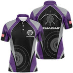 Personalized Purple Archery Jerseys Polo Shirts Best Custom Archery Uniform For Team