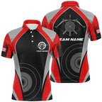 Personalized Red Archery Jerseys Polo Shirts Best Custom Archery Uniform For Team
