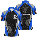 Personalized Blue Archery Jerseys Polo Shirts Best Custom Archery Uniform For Team