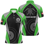 Personalized Green Archery Jerseys Polo Shirts Best Custom Archery Uniform For Team