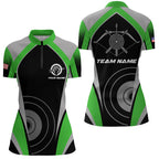 Personalized Green Archery Jerseys Quarter-Zip Shirts Custom Archery Uniform For Team