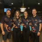 Personalized Fire 8 Ball Eagle Billiard Shirt Custom Pool Team Jersey Polo & 1/4 Zip