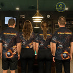 Personalized Fire 8 Ball Eagle Billiard Shirt Custom Pool Team Jersey Polo & 1/4 Zip