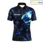 Blue Lightning Thunder Custom Cobra Snake Bowling Shirts Personalized Bowling Team Jersey