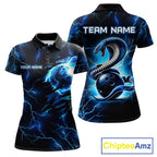 Blue Lightning Thunder Custom Cobra Snake Bowling Shirts Personalized Bowling Team Jersey