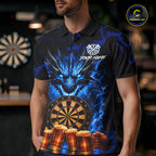 Black And Blue Personalized Dragon Beer Darts Shirts Custom Darts League Team Jersey