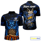 Black And Blue Personalized Dragon Beer Darts Shirts Custom Darts League Team Jersey