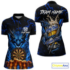 Black And Blue Personalized Dragon Beer Darts Shirts Custom Darts League Team Jersey