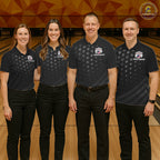 Personalized Black American Flag Bowling Jersey Custom Patriotic Bowling Team Shirts
