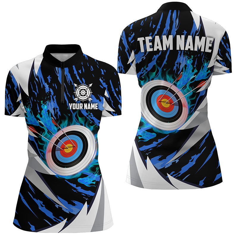 Personalized 3D Target Archery Thunder Quarter-Zip Shirts, Archery Team Jerseys