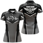 Personalized Funny Archery Heartbeat Polo Shirts Custom Name Archery Jersey