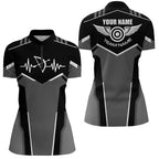 Personalized Funny Archery Heartbeat Quarter-Zip Shirts, Archery Jersey