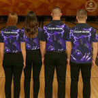 Purple Grim Reaper Bowling Shirt Custom Lightning Bowling Jersey Team Polo & 1/4 Zip