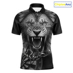 Personalized Snarling Lion Darts Polo & Quarter Zip Custom Dart Shirts, Dart Team Jersey