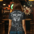 Personalized Snarling Lion Darts Polo & Quarter Zip Custom Dart Shirts, Dart Team Jersey