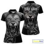 Personalized Snarling Lion Darts Polo & Quarter Zip Custom Dart Shirts, Dart Team Jersey