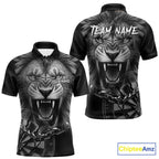 Personalized Snarling Lion Darts Polo & Quarter Zip Custom Dart Shirts, Dart Team Jersey