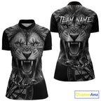 Personalized Snarling Lion Darts Polo & Quarter Zip Custom Dart Shirts, Dart Team Jersey