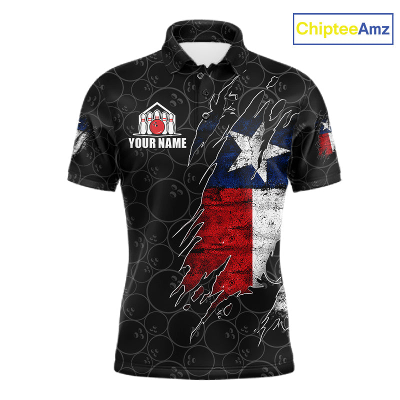 Personalized Vintage Texas Flag Bowling Shirts Custom Patriotic Bowling Team Jersey