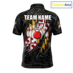 Vintage Maryland Flag Bowling Shirts Custom Patriotic Bowling Team Jersey