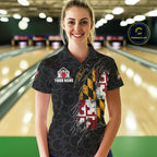 Vintage Maryland Flag Bowling Shirts Custom Patriotic Bowling Team Jersey