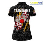 Vintage Maryland Flag Bowling Shirts Custom Patriotic Bowling Team Jersey