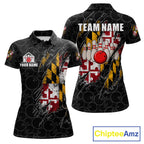 Vintage Maryland Flag Bowling Shirts Custom Patriotic Bowling Team Jersey