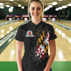 Vintage Maryland Flag Bowling Shirts Custom Patriotic Bowling Team Jersey