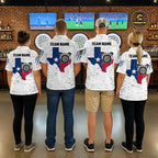 Customized Eagle Texas Flag White Grunge Darts Shirts, Patriotic Darts Team Jersey