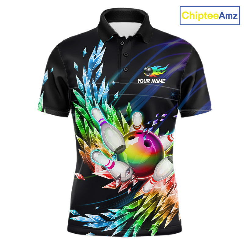 Personalized Icy Colorful Bowling Jersey Custom Bowling Team Shirts Polo & Quarter Zip