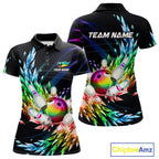 Personalized Icy Colorful Bowling Jersey Custom Bowling Team Shirts Polo & Quarter Zip