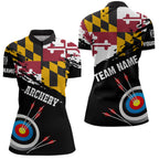 Custom Grunge Maryland Flag Archery Shirts, Patriotic Archery Jersey 3D Target Shirts