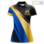 Custom Blue And Gold Bowling Shirts, Bowling League Team Jersey Bowling Tournament Shirts