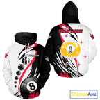 Personalized 8 Ball & 9 Ball Pool Hoodie Shirt And Custom Billiard Hoodie Team Jersey