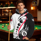 Personalized 8 Ball & 9 Ball Pool Hoodie Shirt And Custom Billiard Hoodie Team Jersey