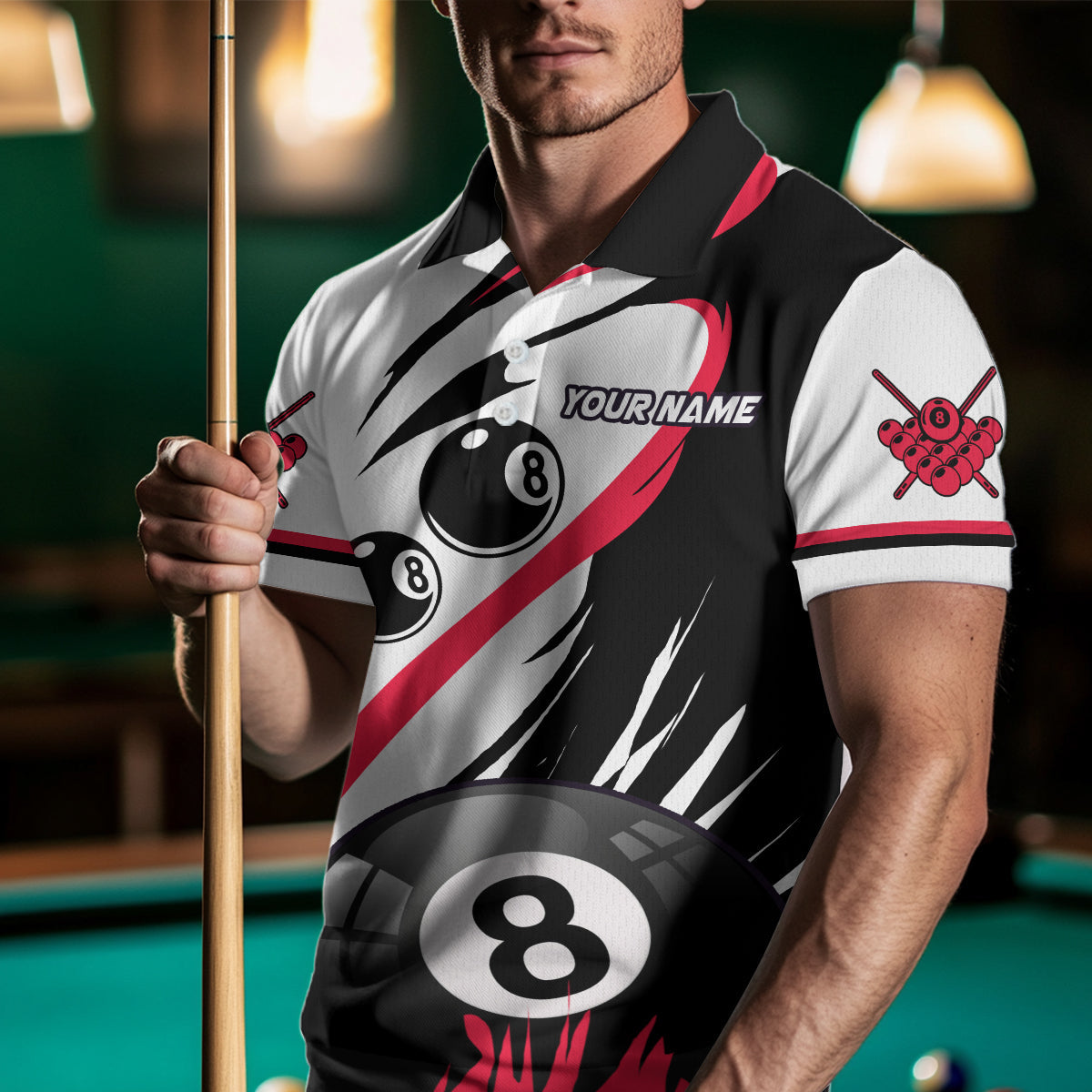 Personalized Billiard 8 Ball & 9 Ball Pool Shirts Custom Billiard Team Jerseys