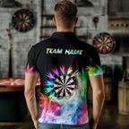Icy Colorful Light Darts Polo & Quarter Zip Shirts Custom Dart Shirts For Team Darts Jerseys