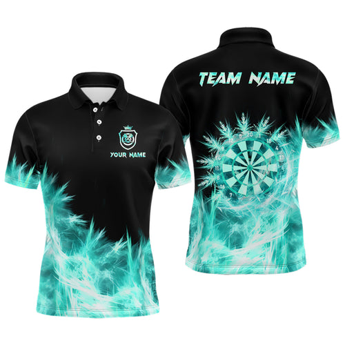 Icy Turquoise Light Darts Polo & Quarter Zip Shirts Custom Dart Shirts For Team Darts Jerseys