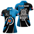 Personalized Blue Jerseys Archery Mode On Polo Shirts Custom Archery Jerseys Team Shirts