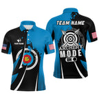 Personalized Blue Jerseys Archery Mode On Polo Shirts Custom Archery Jerseys Team Shirts
