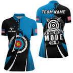 Personalized Blue Archery Mode Quarter-Zip Shirts Custom Archery Jerseys Team Shirts