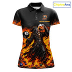 Orange Flaming Grim Reaper Beer Billiard Shirts Custom 8 Ball Pool Team Jersey